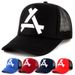 Street Versatile Letter A Mesh Breathable Baseball Hats For Men And Women Summer Sunscreen Curved Brim Caps_desvips.com