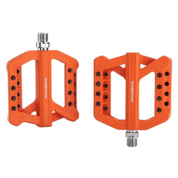 ROCKBROS Bicycle Pedals, Nylon Platform MTB Bicycle Pedals with Anti - slip, 9/16" Pair_desvips.com