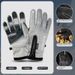 Touchscreen Ski Gloves For Men & Women - Waterproof Windproof Thermal Gloves With Reflective Strips & Fleece_desvips.com