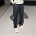 2025 New Men's Loose Casual Pants, Solid Color Versatile Sports Sweatpants, Trendy Straight-Leg Trousers_desvips.com
