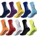 Adult Mid Calf Soccer Socks Thickened Terry Cloth Sole Breathable Non-Slip Running Socks With Shaped Design And Dotted Adhesive_desvips.com