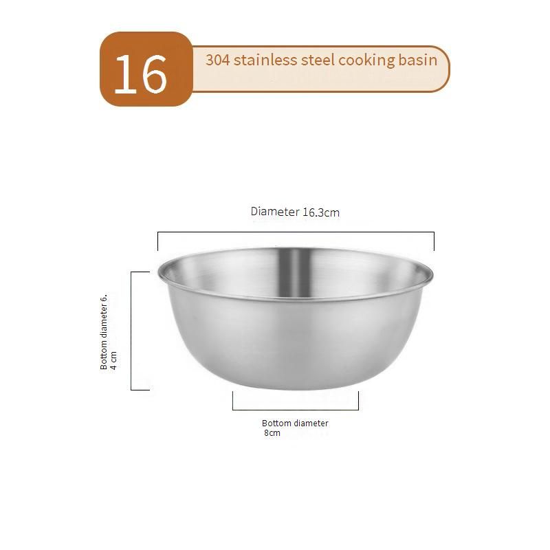 304 Stainless Steel Salad Colander With Handle Multi-Purpose Kitchen Strainer For Washing Rice Eggs Vegetables Pasta Draining Basket_desvips.com