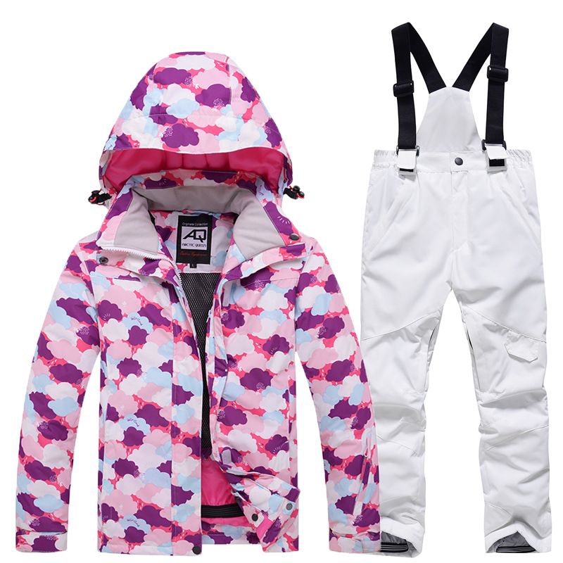 Winter Children's Ski Set Girls, Thickened And Warm Outdoor Jacket, Cotton Suit For Boys_desvips.com