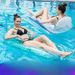 Clear PVC Inflatable Lounge Oversized Transparent Floating Mat For Pool Beach Ultra Comfortable Water Hammock With Reinforced Seams For Adults_desvips.com
