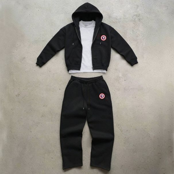 Spring Autumn 2027 Fashion Tracksuits Women/Men Long Sleeve Zipper Hooded Sweatshirts + Lace-Up Sweatpants Two-Piece Casual Sport Suits S-3XL_desvips.com