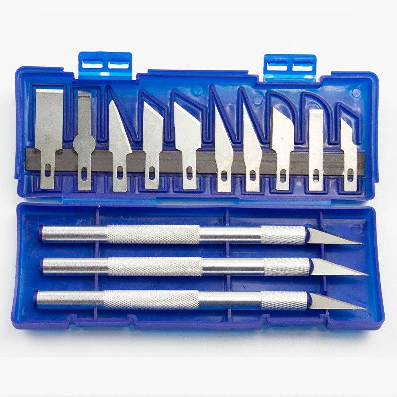 13pcs Aluminum Alloy Carving Knife Tool Set-Ldeal For Paper-cutHandcraft, And Model Making!_desvips.com