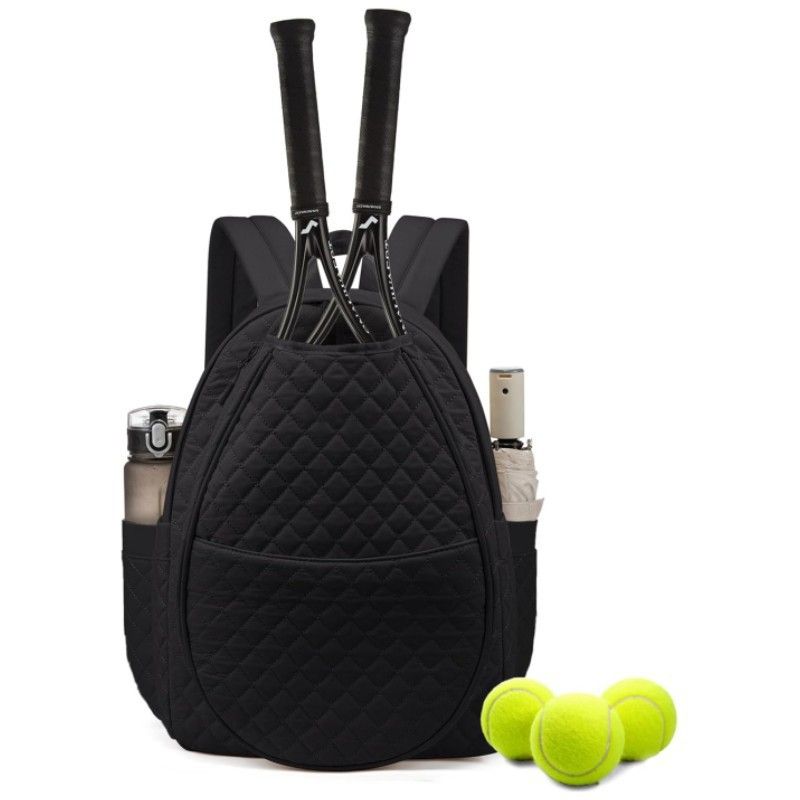 Tennis Bag Backpack,Quilted Tennis Racket Backpack With Water Bottle Pocket For Women Sports Outdoor Training_desvips.com