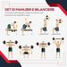 Set Manubri 2 In 1 Da 25kg Totali Con 12 Dischi Pesi E Connettore, Set Manubri Regolabili Utilizzabile Come 2 Manubri, Bilanciere, Palestra In , Nero_desvips.com