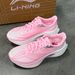 Li-Ning Women's Red Hare 9 Pro Running Shoes In White / Fluorescent Pink ARPW002-13_desvips.com