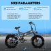 OOK-TEK E20 Foldable Electric Bike, 48V 15AH Battery, Front & Rear Suspension_desvips.com