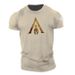 New Cross-Border Foreign Trade Casual Men's Pure Cotton Fighting Boxing Breathable Short Sleeve T-Shirt_desvips.com