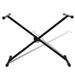 Black Steel X-Shaped Keyboard Stand And Stool Set - Adjustable Height - Foldable Design - Non-Slip Rubber End Caps - Easy Transport And Storage_desvips.com