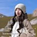 001 Mountaineering Cold For Women 2025 New Autumn Knitted Wool Large Circumference Sichuan West Travel Warm Head Wrap Hat_desvips.com
