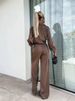 Women's Clothing suits for women Spring and autumn long-sleeved temperament loose trousers women's two-piece suits_desvips.com
