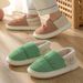 Down Cloth Cotton Slippers Women Couple Home Fleece-lined Winter Warm Indoor Thick Sole Outer Wear Thickened_desvips.com