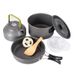 Camping Cookware Set For 3-4 People - Lightweight & Portable Includes Pot Pan & Kettle Perfect For Hiking Picnic & BBQ_desvips.com