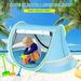 Baby Pop-up Travel Bed With Sun Hat, Suitable Boys Or Girls, Toddler Camping Portable Baby Sunshade, Summer Beach Tent_desvips.com