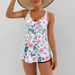 Two-piece Printed Skirt Cover For Slimming Backless Tankini Swimsuit For Women_desvips.com