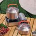 Stainless Steel Camping Kettle - Portable Outdoor Tea Kettle For Hiking (Foldable Handle Compatible With Gas Stove & Campfire Compact Travel Design)_desvips.com