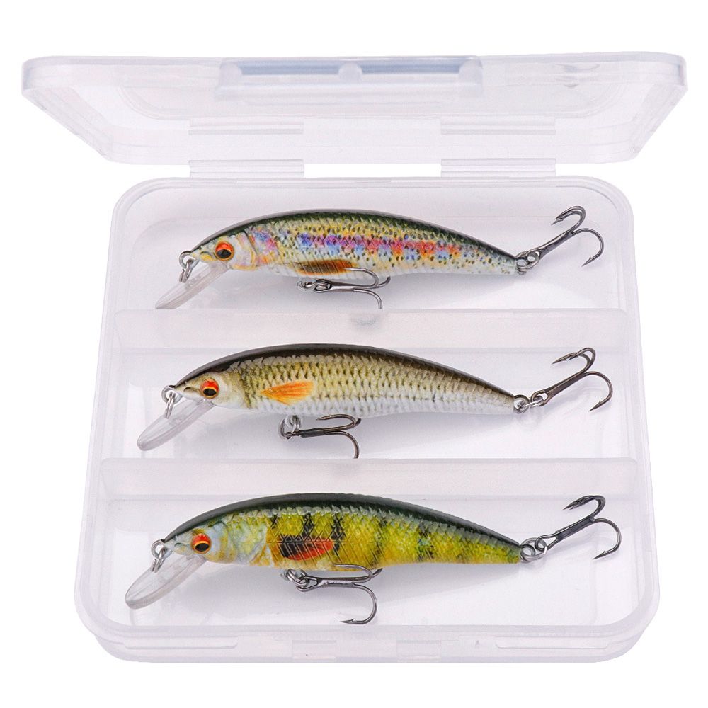 TREHOOK 3pcs 7cm 6.7g Floating Minnow Lures For Fishing Pike Wobblers For Trolling Artificial Baits Kit Crankbait Fishing Tackle_desvips.com