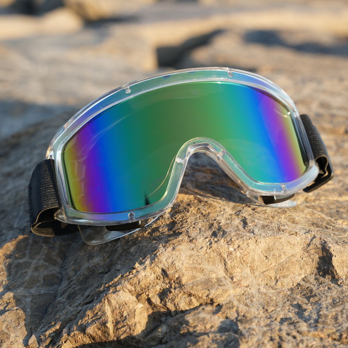 Large Frame Integrated Lens Color Windproof Eye Protection Outdoor Elastic Band Motorcycle Riding Sunglasses_desvips.com