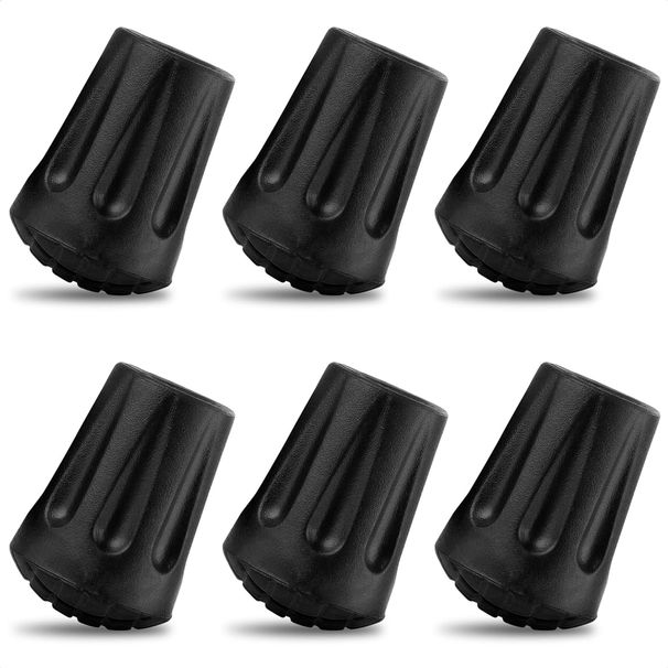 6 Pcs Hiking Pole Tips Hiking Accessories Cane Rubber Tips Replacement Hiking Stick Grip Replacement Walking Cane Tips Hiking Poles For Hiking Gear Ca_desvips.com