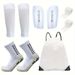 5-Piece Soccer Equipment Set For Young Adults And Children With Socks Leg Warmers Guards And Bandages_desvips.com