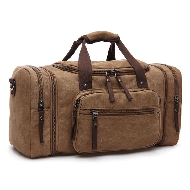 fashion outdoor travel bag portable canvas messenger backpack trendy large capacity casual shoulder bag_desvips.com