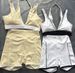 Pad 2PCS Yoga Set Sports Bras V-Neck Halter Pocket Fitness Workout Running Leggings Gym Woman Active Wear Clothing XP26_desvips.com
