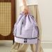 Fashionable Lightweight Outdoor Basketball Bag With Reflective Strip Design, Sports Fitness Casual Drawstring Backpack,_desvips.com