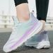 Women's Sneakers - Breathable Knit Running Shoes With Thick Soft Sole For Summer, Spring & Fall - Casual Streetwear With Cushioned Midsole & Round Toe_desvips.com
