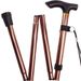 Outdoor Folding Hiking Pole Five-section Telescopic Old Man Crutch Travel Hiking Stick Stick Stick_desvips.com