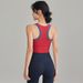 Women's Large Size New Running Training Fitness Pilates Yoga Suit With Chest Pad_desvips.com