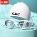 Swimming Goggles HD Anti Fog Waterproof Large Frame Swimming Goggles Men And Women Swimming Cap Swimming Goggles Set Diving Swimming Special Equipment_desvips.com