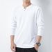 Autumn Bottom With V-neck Long Sleeves Men's Large Size Loose Cotton Two T-shirts_desvips.com