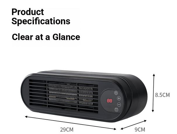 New Mini Heater Small Household Night Light Portable Hot Air Fan Remote Control Electric Heater_desvips.com