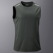 Summer Men's Outdoor Sports Vest Shoulder Sleeveless Loose T-shirt Cross-border European Size Thin Quick-drying Fitness T-shirt_desvips.com