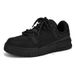 Warrior Men's 2025 New Casual Pure Black Low-top Sneakers Versatile Sports Thick-soled Bread Trendy Shoes_desvips.com
