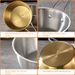 304 Stainless Steel Golden Rice Wine Bowl With Handle - Heat & Cold Resistant For Sake, Soju & Seasoning_desvips.com