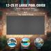 VEVOR 4x8m Rectangular Pool Cover, Waterproof Charcoal Color, Debris-Resistant Winter Cover, PVC Material, Easy Installation, Wide Application_desvips.com