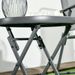 Beistelltisch Klappbar, Klapptisch Aus Glas Mit Marmoroptik, Kleiner Campingtisch, Runder Sofatisch Balkontisch Für Balkon Terrasse Wohnzimmer Büro_desvips.com