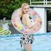 Cartoon Strawberry Inflatable Ring - Thickened PVC Swimming Float For Beginners & Adults (Glitter Design Water Play & Pool Safety)_desvips.com