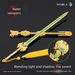 Naraka: Bladepoint Merchandise Large Pot With Sun And Moon Reflecting Light Long Sword Weapon Model Alloy Toy_desvips.com