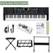 3 Modes D'enseignement Pour Débutants Banc De Piano, Haut-parleurs Intégrés Glarry GEP-110 Clavier À 61 Touches Avec Support De Piano Electronic Organ_desvips.com