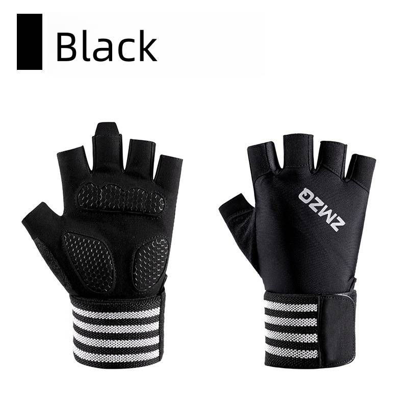 Extended Wrist Support Fitness Gloves – Breathable Half-Finger Gym Gloves For Weightlifting, Cycling & CrossFit (Anti-Slip, Anti-Blister)_desvips.com