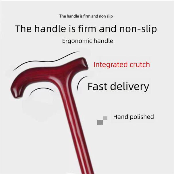 New Model For Elderly Integrated Cane With Dragon Head Wooden Solid Wood Four-legged Walking Non-slip Hiking Stick_desvips.com