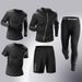 Men’s Clothing Men's Sports Suit Quick Drying Tights High Elastic Running Training Basketball Clothes Spring And Autumn Cycling Clothes_desvips.com