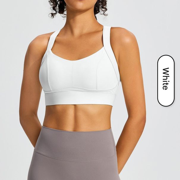 NOKO Sports 7A Antibacterial New Fitness Shockproof High-strength One-piece Sports Bra Women's Cross-beautiful Back Yoga Vest_desvips.com