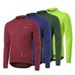 NOKO-ARSUXEO Cycling Clothes Tops Long-sleeved Road Bike Men's Quick-drying Breathable Spring And Summer Style Solid Color Full Zipper Stand Collar_desvips.com
