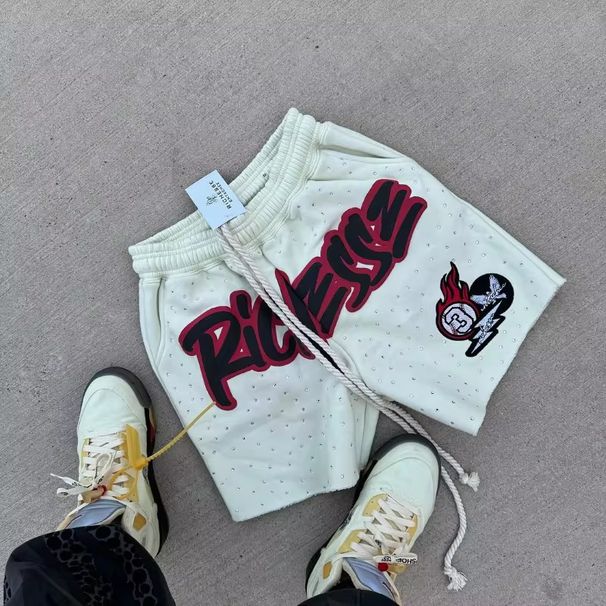 New Letter Print Shorts Street Youth Versatile Sports Sweatpants Casual Lazy Hot Sale_desvips.com